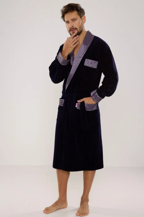 Szlafrok De Lafense 773 Bonjour długi M-2XL męski