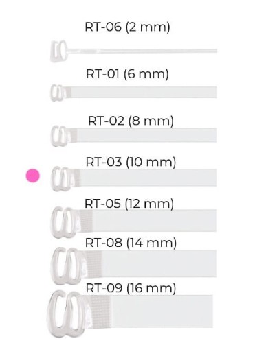 Ramiączka Julimex RT 03 silikonowe 10 mm