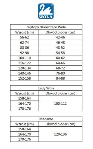 Rajstopy Wola W18.000 Babies 0-2 Lata bawełniane Gładkie 56-86