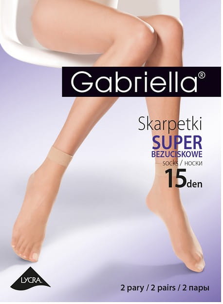 Skarpetki Gabriella 600 Super bezuciskowe 15 den A'2