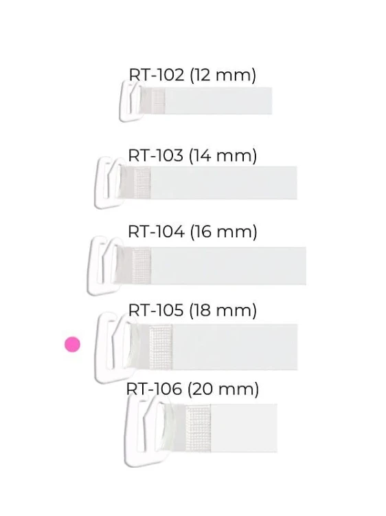 Ramiączka Julimex RT 105 silikonowe z metalowym zaczepem 18 mm