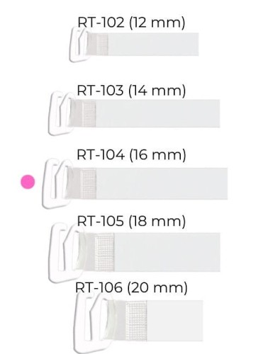 Ramiączka Julimex RT 104 silikonowe z metalowym zaczepem 16 mm