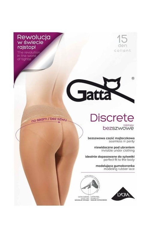 Rajstopy bezszwowe Gatta Discrete 15 den 2-4