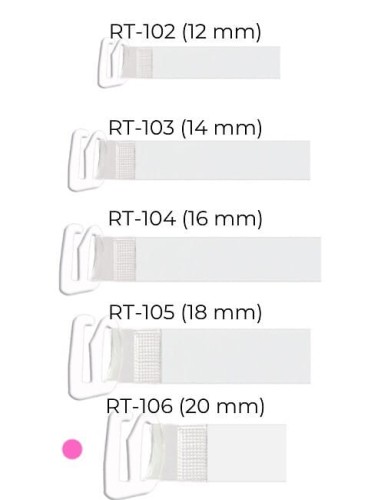 Ramiączka Julimex RT 106 silikonowe z metalowym zaczepem 20 mm