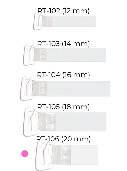 Ramiączka Julimex RT 106 silikonowe z metalowym zaczepem 20 mm