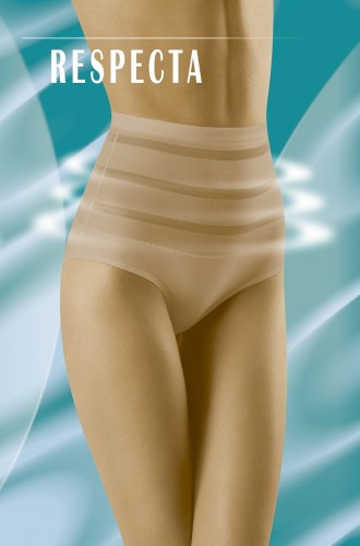 Figi Damskie Wolbar Respecta S-2XL - Beżowe - Przód