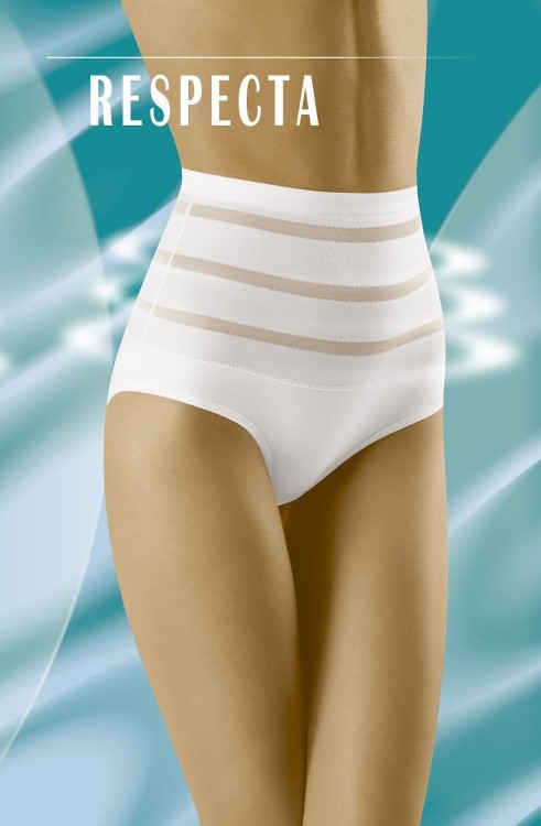 Figi Damskie Wolbar Respecta S-2XL - Białe - Przód