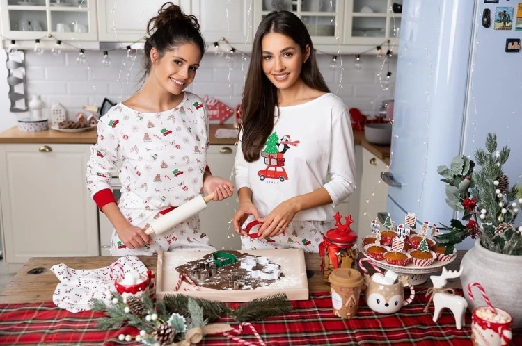 Piżama Sensis Lillian 3/4 Christmas S-XL