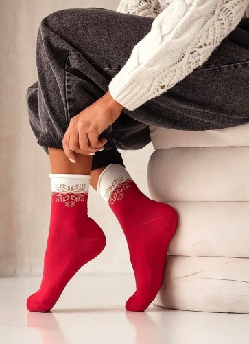 Skarpety Milena Unique Śnieżynka 0071-007 Półfrotte 35-41