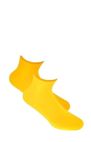 Skarpety Wola W44.000,U44.000 młodzieżowe Gładkie Yellow 33-38