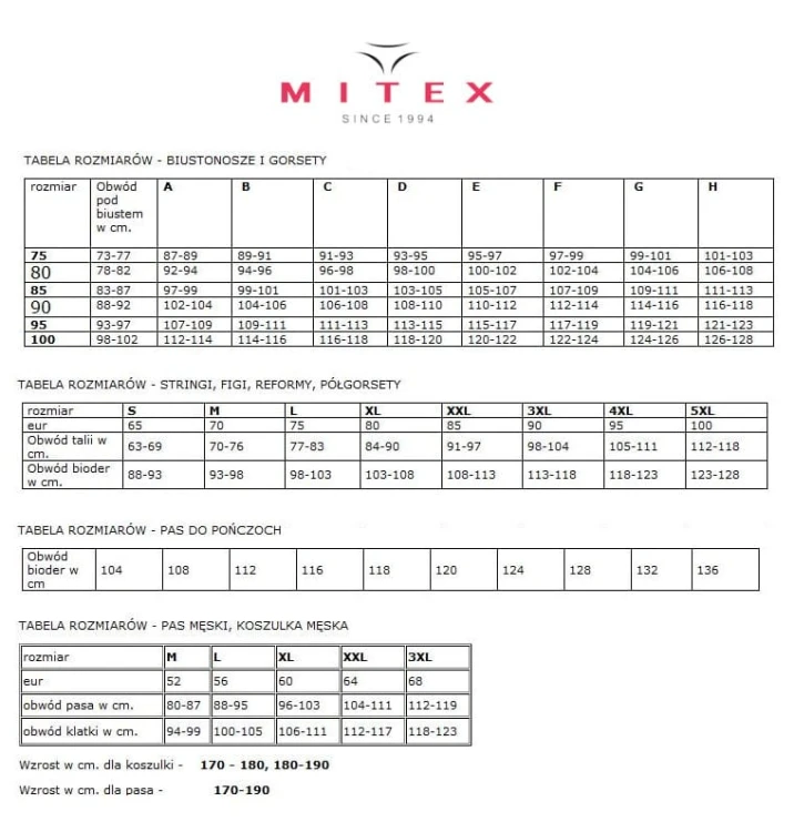 Gorset Mitex Talia New S-5XL