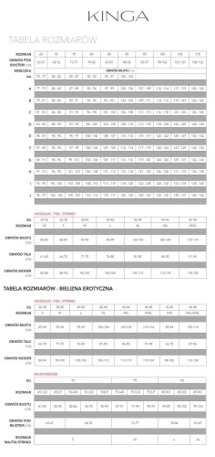 Figi Damskie Kinga P-1182/3 Iris XS-2XL - Tabela Rozmiarów