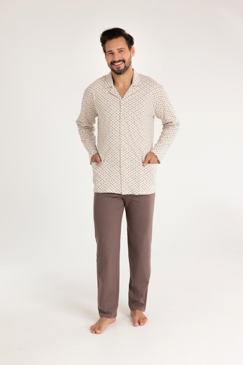 Piżama Regina 486 dł/r M-XL męska rozpinana