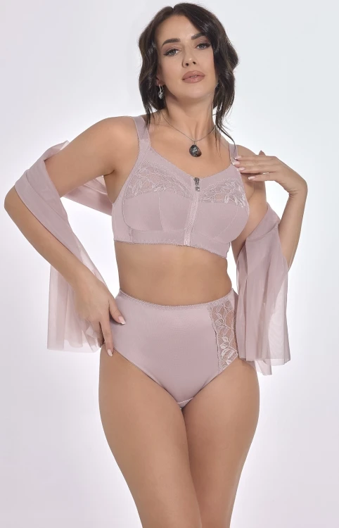 Biustonosz soft bez fiszbin Viki Zuza I 586 Kwarcowy Róż 100-105