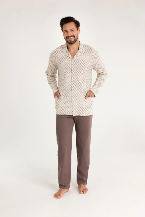 Piżama Regina 486 dł/r 2XL-3XL męska rozpinana