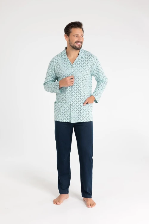 Piżama Regina 486 dł/r 2XL-3XL męska rozpinana