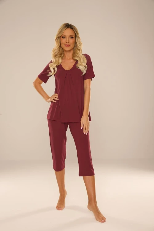 Piżama De Lafense 878 Dahlia kr/r M-2XL