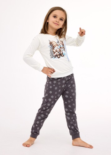 Piżama Cornette Kids Girl 977/190 Friends dł/r Christmas 86-128