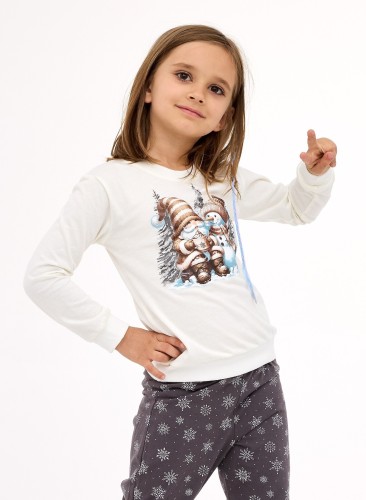 Piżama Cornette Kids Girl 977/190 Friends dł/r Christmas 86-128