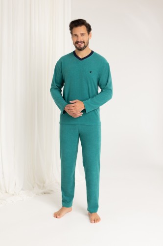 Piżama Regina 489 dł/r Frotte M-XL męska