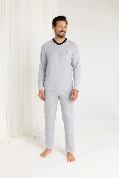 Piżama Regina 489 dł/r Frotte M-XL męska