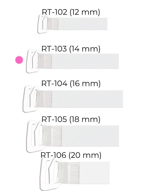Ramiączka Julimex RT 103 silikonowe z metalowym zaczepem 14 mm