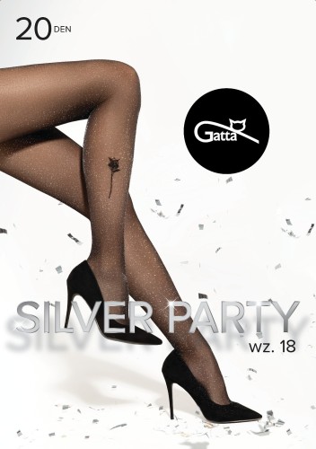 Rajstopy Gatta Silver Party wz.18 Lurex 20 den 2-4