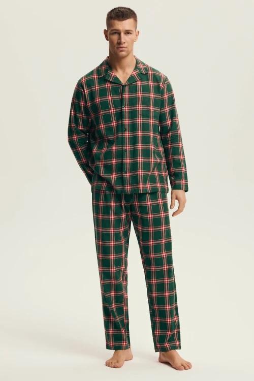 Piżama Henderson 43460 Nut dł/r M-3XL rozpinana