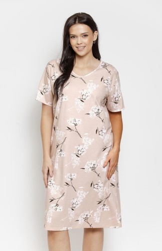 Koszula damska bawełniana Fiora krótki rękaw Taro 3555 2XL-4XL