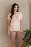 Piżama damska krótki rękaw Taro 3571 Valentina 4XL-6XL