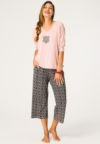 Piżama Key LNS 731 B26 3/4 S-XL damska