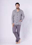 Piżama Hotberg 1748 Kamil dł/r M-2XL rozpinana