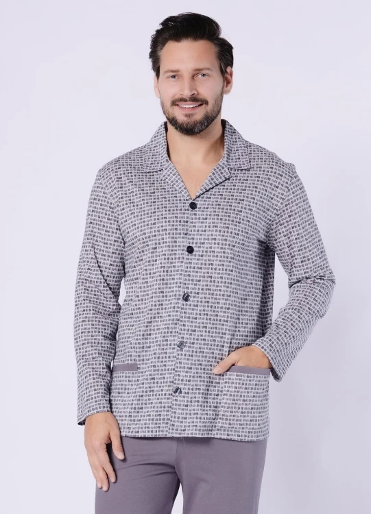 Piżama Hotberg 1748 Kamil dł/r M-2XL rozpinana