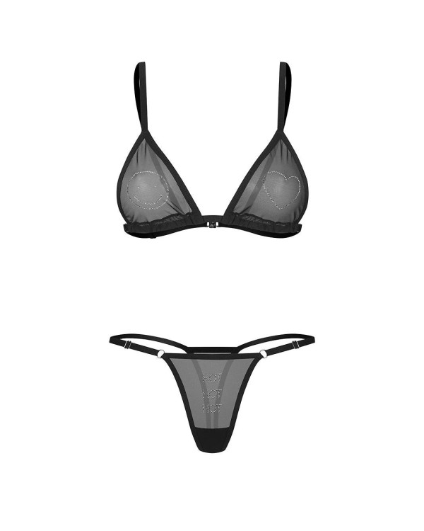 Komplet Obsessive Wet Me Bra & Thong S-XL