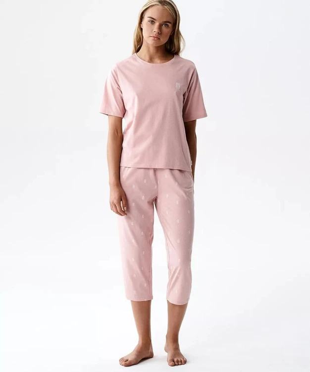 Piżama damska krótki rękaw Atlantic NLP-511