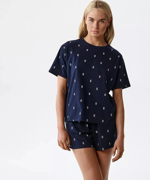 Piżama damska krótki rękaw Atlantic NLP-510