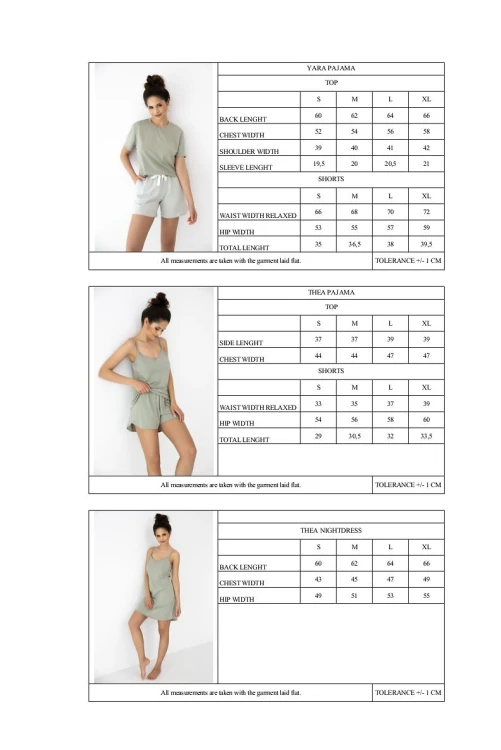 Piżama Sensis Yara kr/r S-XL