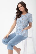 Piżama Luna 1304 kr/r 2XL-3XL L26 rozpinana