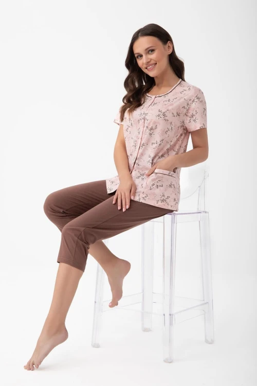 Piżama Luna 1304 kr/r 2XL-3XL L26 rozpinana