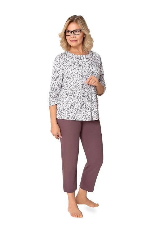 Piżama Martel Maria II 201 3/4 3XL-4XL damska rozpinana