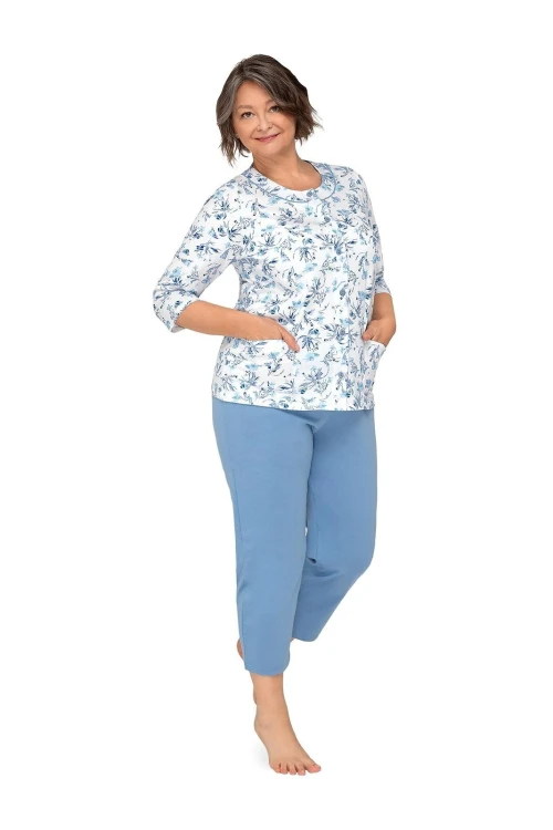 Piżama Martel Maria II 201 3/4 3XL-4XL damska rozpinana