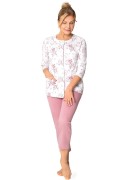 Piżama Martel Maria II 201 3/4 3XL-4XL damska rozpinana