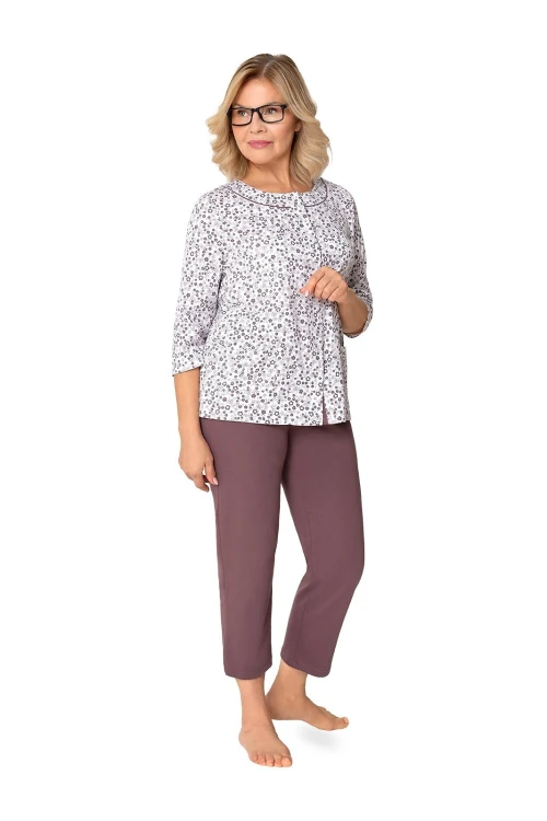 Piżama Martel Maria II 201 3/4 3XL-4XL damska rozpinana