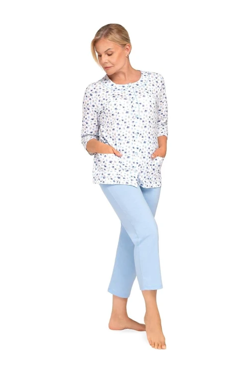 Piżama Martel Maria II 201 3/4 3XL-4XL damska rozpinana