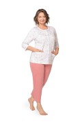 Piżama Martel Maria II 201 3/4 3XL-4XL damska rozpinana