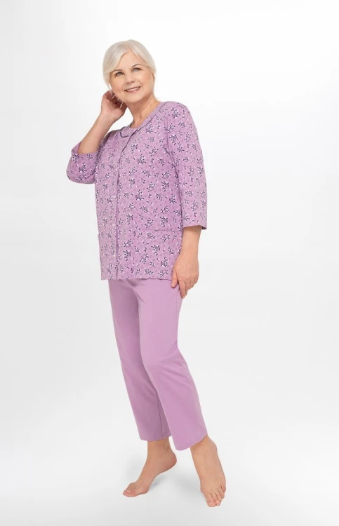 Piżama Martel Maria II 201 3/4 3XL-4XL damska rozpinana
