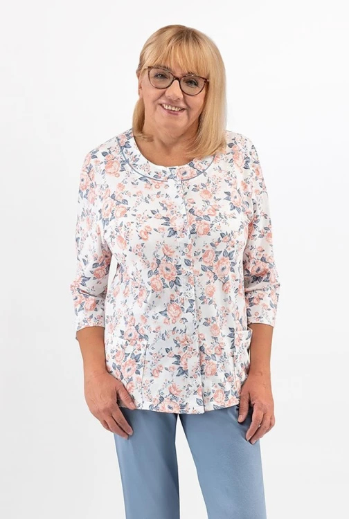 Piżama Martel Maria II 201 3/4 3XL-4XL damska rozpinana