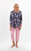 Piżama Martel Maria II 201 3/4 3XL-4XL damska rozpinana
