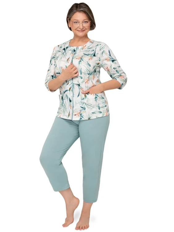 Piżama Martel Maria II 201 3/4 3XL-4XL damska rozpinana