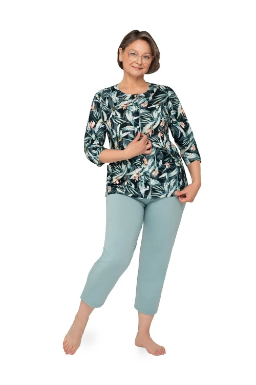 Piżama Martel Maria II 201 3/4 3XL-4XL damska rozpinana
